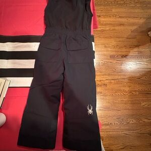 Spyder Black Jumpsuit with Iconic Logo